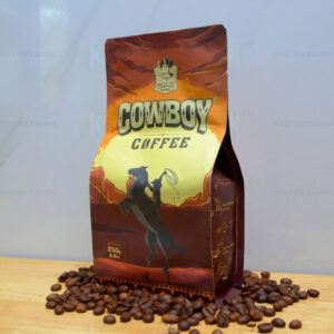 Túi 8 cạnh giấy kraft trắng - COWBOY COFFEE